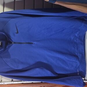 Nike Men's Blue Dri-FIT QUARTER ZiP